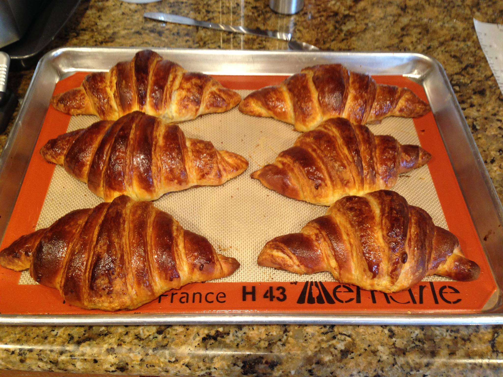 The croissants came out awesomely well