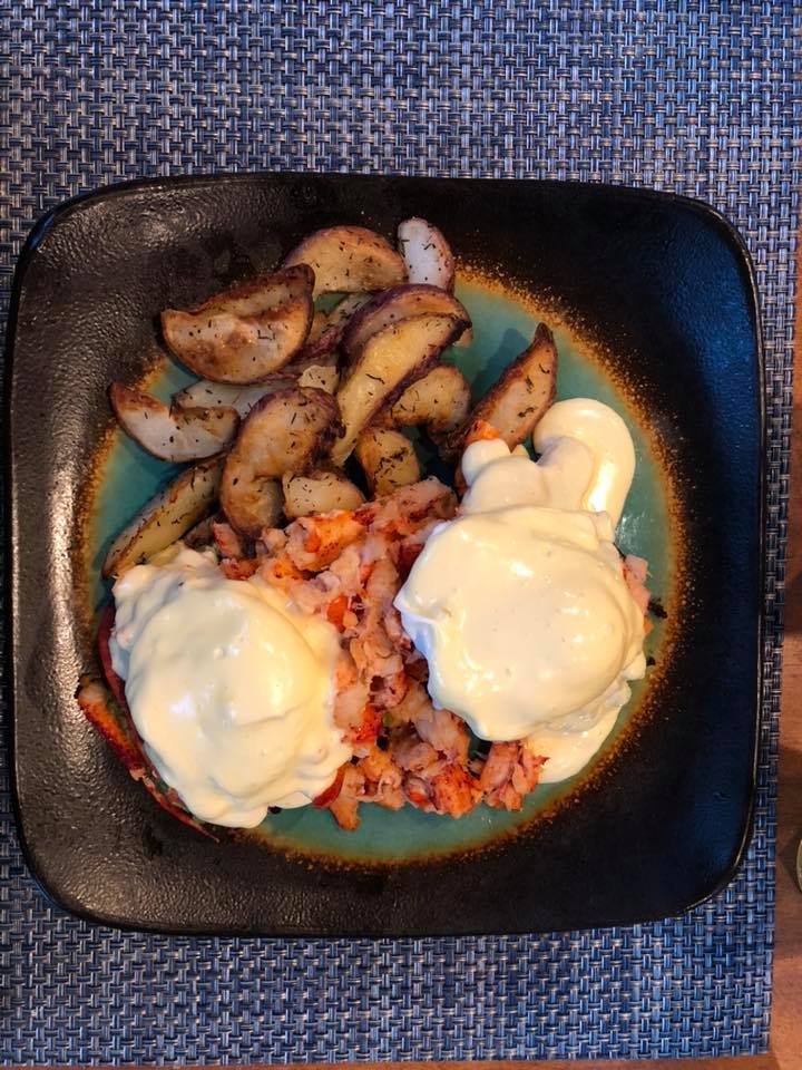 Hey Marc MacYoung: Eggs Benedict with lobster for breakfast ..