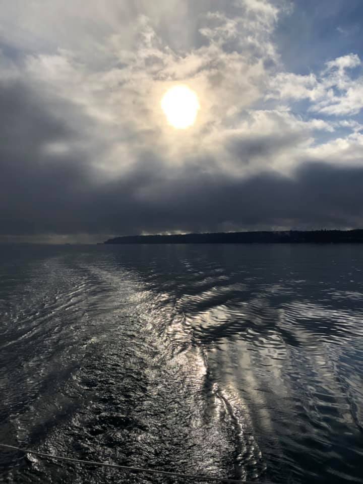 No wind, but Puget Sound was lovely