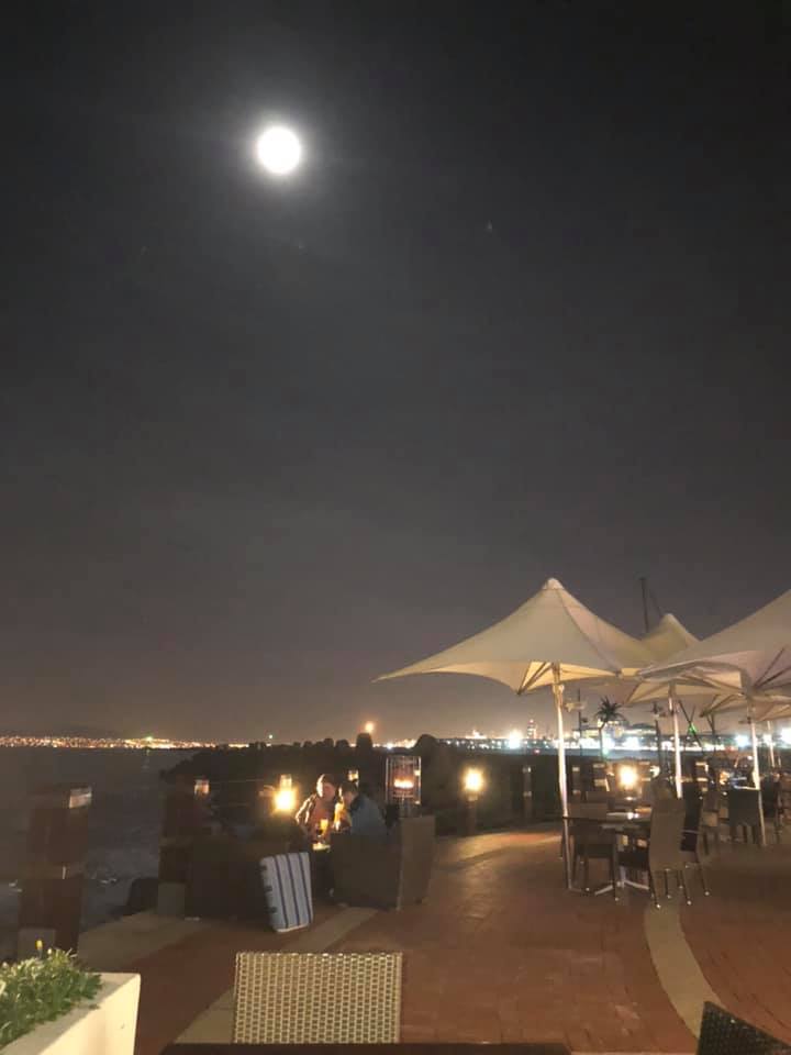 Full moon over Table Bay at Cape Town…