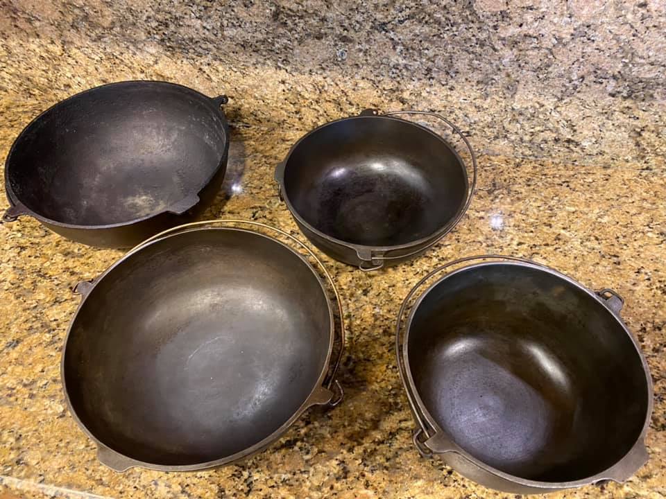 Here are my cast iron bowls…