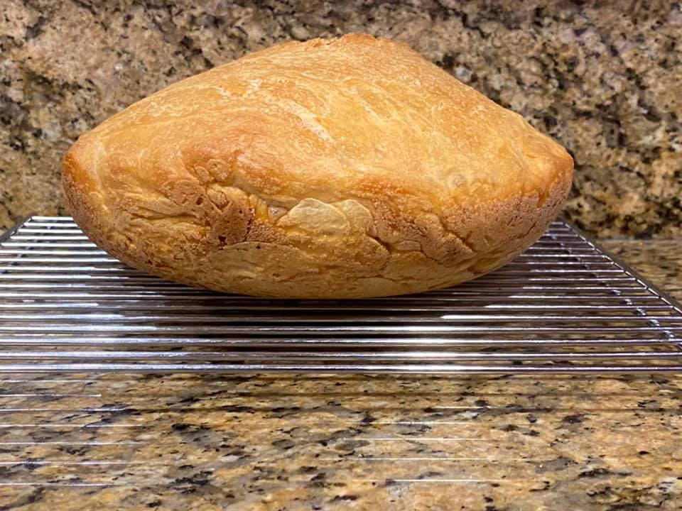 No-knead bread. I’m getting fond of the Scotch bowl for the baking