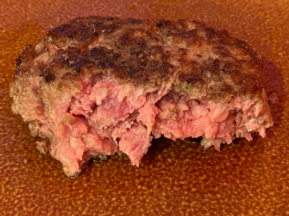 For dinner, sous vide cooked deep fried burgers