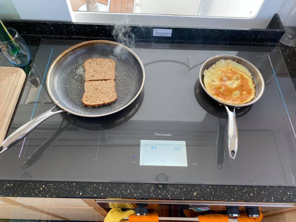 The new stove on the boat…