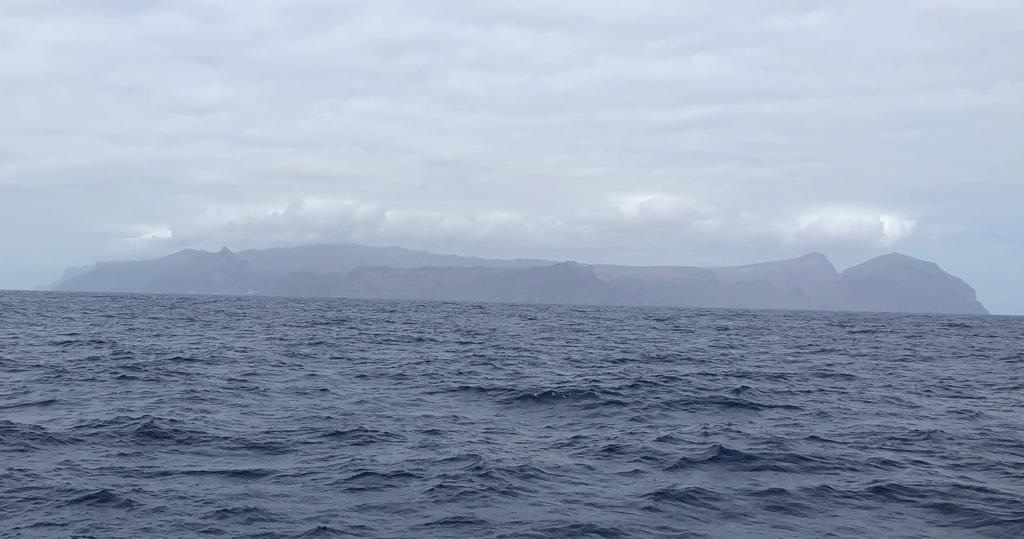 First sight of St. Helena