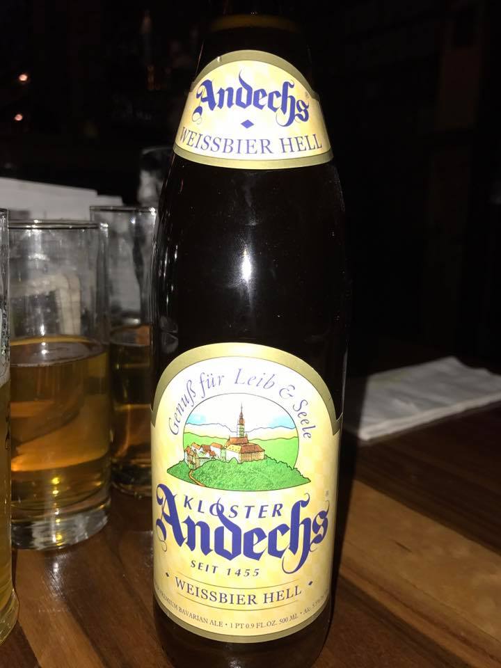 Husband taking me to commemorate my 18th birthday with an Andechs Bie